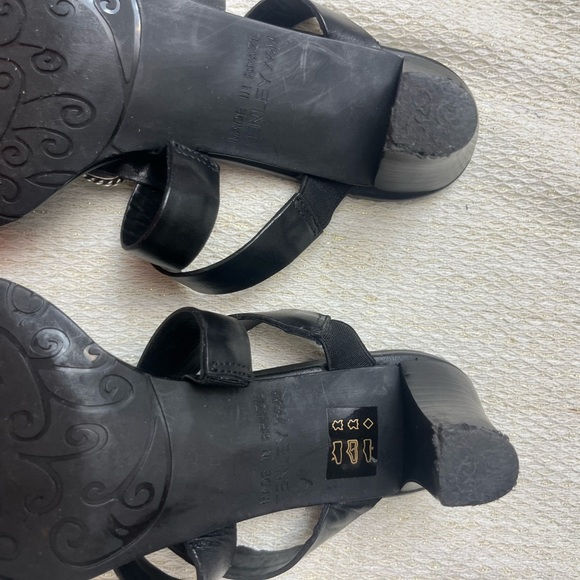 Brighton Tenley Heeled Sandals Leather Size 7.5 Made in Brazil Silver Retro Chic - Picture 6 of 10